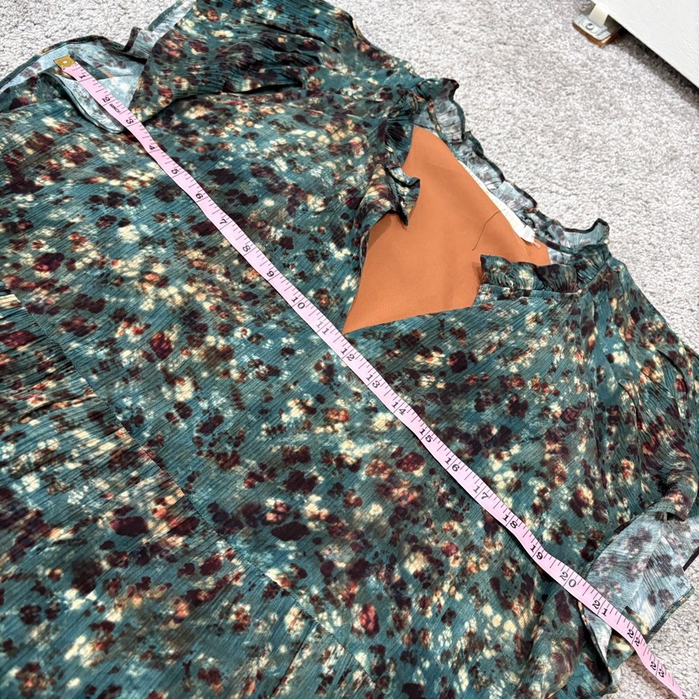 Marie Oliver Frida Dress in Sapphire Reef Print Size L Silk Blend - Picture 10 of 11
